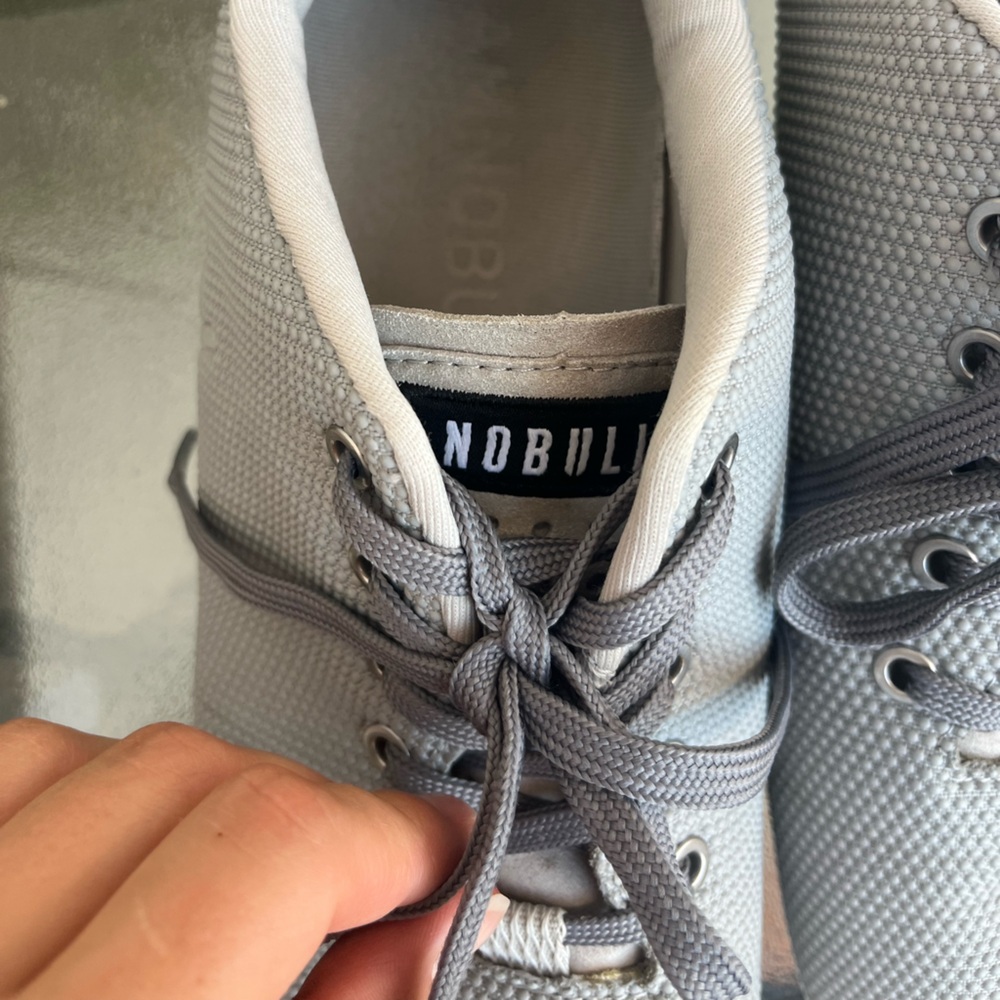 NOBULL Gray and White Minimalist Sneakers - Picture 2 of 9